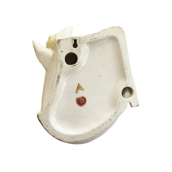 Vintage Ceramic Porcelain Guardian Angel Figurine Wall Decor - Picture 3 of 4